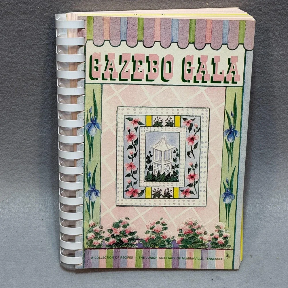 Vintage 1983 McMinnville TN Gazebo Gala Community Cookbook Junior Auxiliary